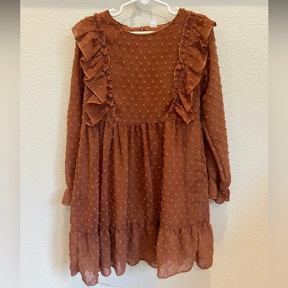 burnt orange dress SZ 5-6Y - Picture 1 of 3